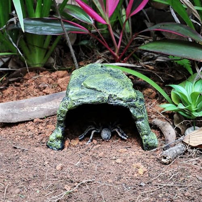 Reptile Hides and Caves, Tortoise Hide House Habitat | Reptile Tank Accessories, Resin Bearded Dragon Hideout Turtle House for Bearded Dragon Gecko Snakes Chameleon Frogs Fish