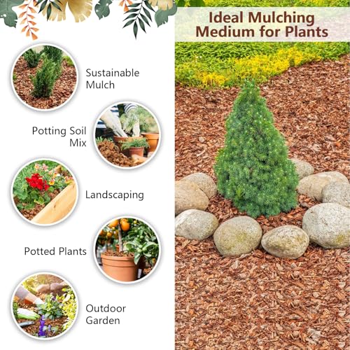 4 Pack Coco Chips for Plants- 4.4lb Organic Coconut Husk Potting Mix | Coconut Mulch Coco Husk Chips for Garden, Potted Plants, Orchid Repotting Soil Mix, High Expansion & Moisture Retention - size: 4 Pack