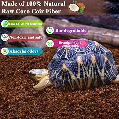 4 Pack Coconut Fiber Substrate, Premium Coco Coir Reptile Substrate | 100% Coconut Husk Terrarium Bedding for Reptiles, Tortoise, Bearded Dragon, Gecko, Snake, Hermit Crabs, Frogs, Tarantula - color: 4pcs