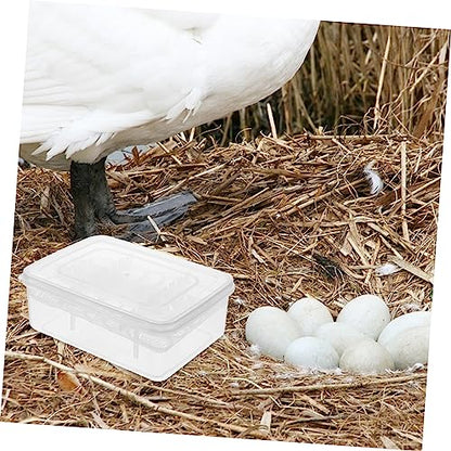 GANAZONO 2Pcs Compartment Reptile Egg Incubator Tray Professional Hatchery Box for Tortoise Lizard Transparent Design for Easy Observation Pet Supply