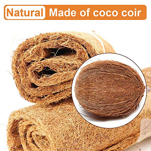 1 Pcs Reptile Carpet - 15.7" x 39.4" Natural Coconut Fiber Mat for Tortoise Bedding, Pet Terrarium Liner for Lizard, Turtle, Snake, Bearded Dragon, Gecko