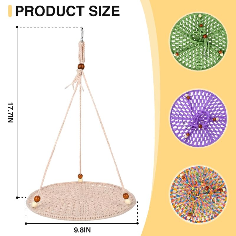 Reptile Hammock, Reptile Hammock Swing Hanging Bed for Bearded Dragon Lizard Snake Gecko Chameleon Parrot Hamster Small Pets （9.8"*17.7" White） - color: White
