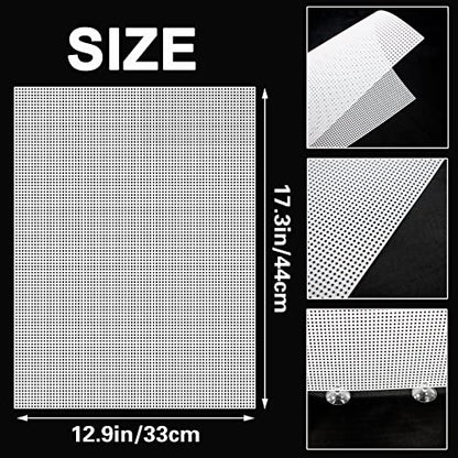 2 Pack Fish Tank Divider, Plastic Grid Cuttable Grid Plate Fish Separator with 12 Suction Cups DIY Designed Clear Easy to Bent 17 * 13in - size: 17x13in