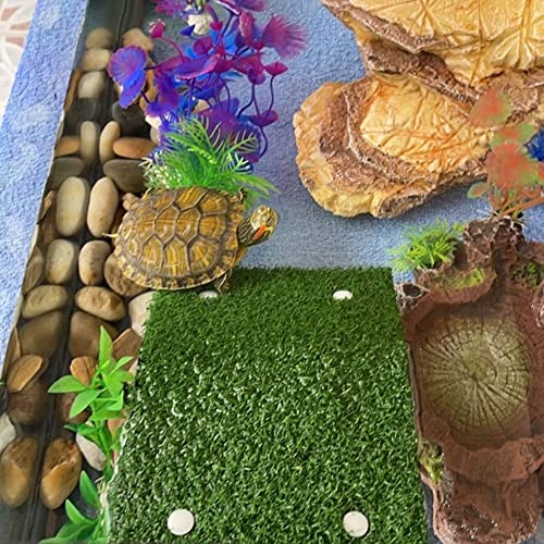 Turtle Basking Platform,Tortoise Ramp Reptile Ladder Resting Terrace Fish Tank Aquarium Turtle Dock Floating Décor for Small Reptile Frog Terrapin(M) - size: Medium