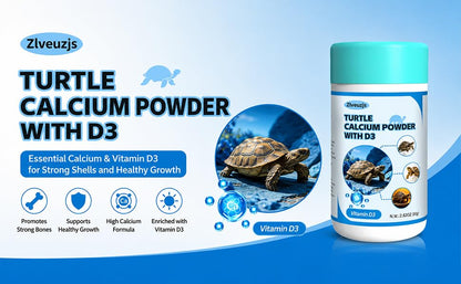 Turtle Calcium Powder D3- Phosphorus Free - Ultra fine Powder (2.82 oz)