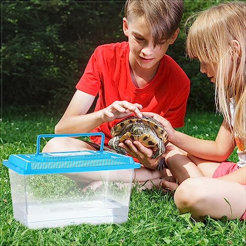 Mumufy 10 Pcs Spider Tarantula Enclosure Reptile Terrarium Plastic Portable Reptile Breeding Box Snake Breeding Box Hatching Container for Bearded Dragon Lizard Spider, 10.6 x 6.69 x 5.9 Inch