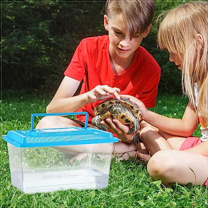 Mumufy 10 Pcs Spider Tarantula Enclosure Reptile Terrarium Plastic Portable Reptile Breeding Box Snake Breeding Box Hatching Container for Bearded Dragon Lizard Spider, 10.6 x 6.69 x 5.9 Inch