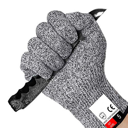 Cut Resistant Gloves Food Grade Level 5 Hand Protection,Kitchen Cut Gloves (Medium(palm Diameter 3.35-3.75inch)) - size: Medium (Palm Diameter 3.35-3.75 inch)
