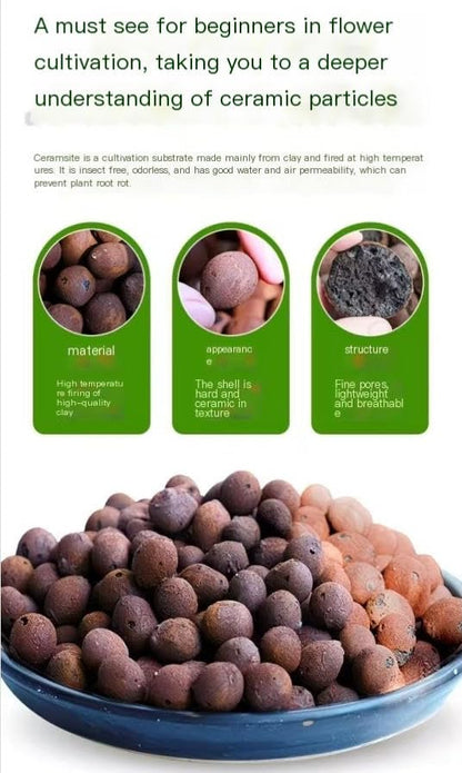 Lightweight Clay Pebbles Ceramsite Porous Drainage Clay Balls Plants-M(15-20Mm)-2 Lb - color: 2 lb, size: M(15-20mm)