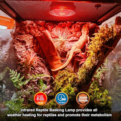 2Pack Infrared Heat Lamp Bulbs, 150W Reptile Heat Emitter Infrared Basking Spot Light, Red Heat Lamp for Chickens Coop Reptile Pets Brooder Use - style: 150W Infrared Bulbs