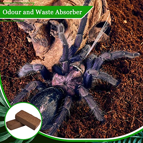 Riare 6 Pack Natural Coconut Fiber Substrate for Reptile- Premium Compressed Coconut Husk Terrarium Bedding for Reptile, Tortoise, Frogs, Snakes Hermit Crabs, Burrowing Animals - color: 6 Pack