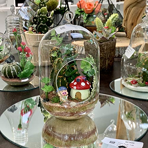 WGV Hanging Glass Plant Terrarium Bulk, Width 5", Height 8", Lantern DIY Air Succulent Planter Clear Tea Light Votive Candle Holder, Wedding Event Office Home Outdoor Decor, 3 Pieces