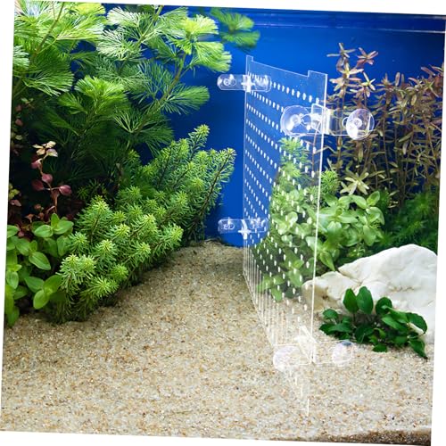 Toddmomy Adjustable Acrylic Fish Tank Divider Suction Cups Aquarium Isolation Plate for Fish Separation Easy to Install for Mixed Breeding and Reptiles