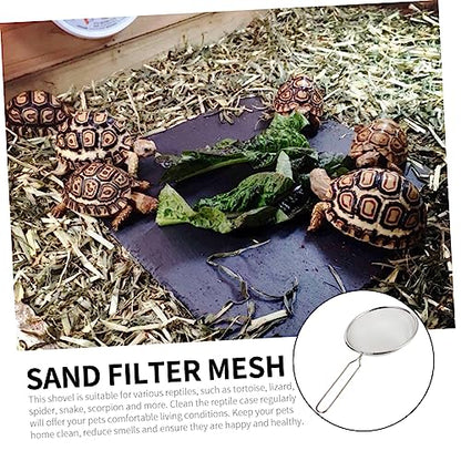 KESYOO Reptile Sand Shovel High Density Mesh Cleaning Scoop for Terrarium Supplies Suitable for Tortoise Lizard Snake Scorpion Efficient Waste Removal Tool