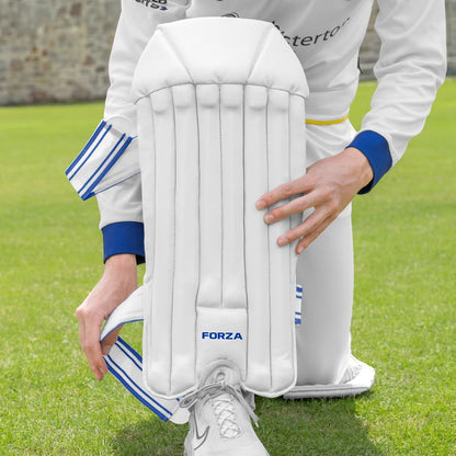 FORZA Original Wicket Keeper Pads | Lightweight Cricket Wicketkeeping Pads with Cane & Foam Protection, Artificial Leather Facing & Adjustable Straps | Youth & Adult Sizes - size: Adult