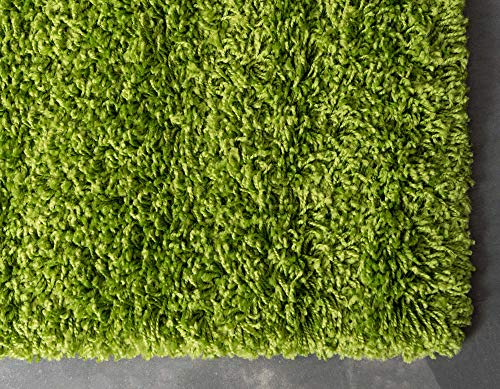 Unique Loom Solid Shag Collection Area Rug (2' x 3' 1" Rectangle, Grass Green) - color: Grass Green, size: 2' x 3'1" (Rectangular)