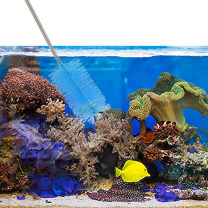 12 Pieces Aquarium Filter Brush Set Flexible Double Ended Hose Pipe Cleaning Stainless Steel Nylon Long Tube Cleaning Brush for Fish Tank Kitchen Glasses Drinking Straws Keyboard