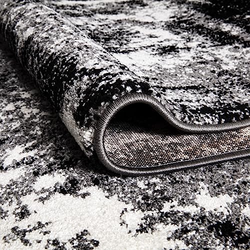 Keen Home Design Runner Rugs - 32"x119" Non-Shedding, Thick Pile Abstract Rugs for Kitchen, Living Room, Bedroom, Dining Room, Entryway - Size: 2'8" x 9'11", Abstract Black - color: Abstract Black, size: 2'8" x 9'11" (Runner)