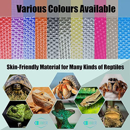Bearded Dragon Tank Accessories,17.1"x 78.7"Reptile Terrarium Liner Substrate for Leopard Gecko,Iguana, Lizard,Snake,and Tortoise,Non-Adhesive Reptile Carpet Bedding for Reptile Tank (Black)