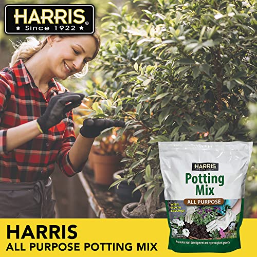 Harris All Purpose Premium Potting Soil Mix with Worm Castings and Other Nutrients, 4 Quarts - size: 4 Quart