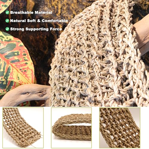 Bearded Dragon Hammock Lizard Tank Accessories Reptile Lounger Amphibian Habitat Décor for Chameleon, Geckos, Snakes, Hermit Crab, Lguana Reptiles, Tortoises - size: 30"+16"