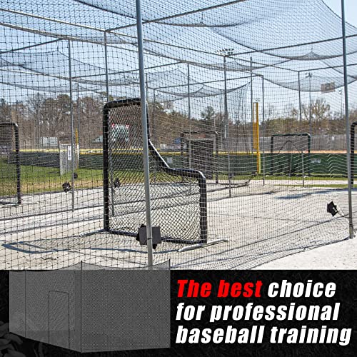 Syhood Baseball Batting Cage Net for Backyard NET ONLY | 55'L/35'L/20'L/10'L Cricket Golf and Softball Cage,Backyard, Indoor and Outdoor Garage Training for Portable PE Hitting Net - size: 35 x 10 x 10 ft