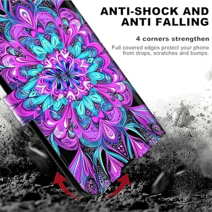 for Cricket Outlast 5G 2024 Wallet case with RFID Blocking Credit Card Holder Kickstand, Folio Flip PU Leather Shockproof Protective Cover for AT&T Motivate Pro 5G, Heart Pattern - color: Heart Pattern