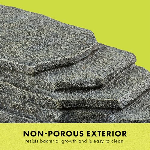 Zilla Herp Hotel, Naturalistic Hide and Basking-Platform for Leopard Geckos, Bearded Dragons, Anoles, Large - size: Large