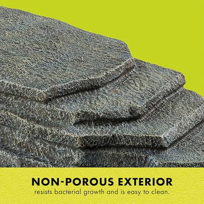 Zilla Herp Hotel, Naturalistic Hide and Basking-Platform for Leopard Geckos, Bearded Dragons, Anoles, Large - size: Large
