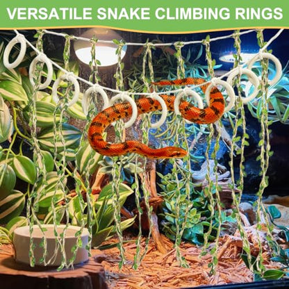 Ball Python Tank Accessories, Handcrafted Snakes Climbing Vines, Corn Snake Enrichment Toys, Suitable for Snakes, Ball Pythons, Chameleons
