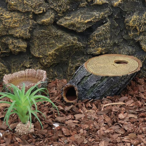 Snake Hide and Basking Tree Roots Cave for Terrariums, Available for Climbing and Hiding Spots for Reptiles, Amphibians, and Small Animals, Corn Snake, Small Gecko - style: Medium