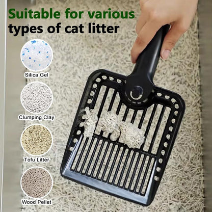 [2026 Version XXL Large Pooper Scooper, Heavy Duty Cat Litter Scooper with Holder Cat Scooper for Litter Box Kitty Litter Scoop,Perfect for Cat Litter Box Cleaning - color: XXL-Black