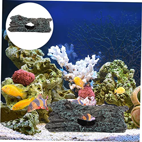 KESYOO 1pc Turtle Climb Platform Creative Reptile Hiding House Safe Environment for Turtles Lizards Frogs for Fresh Salt Water Aquariums Natural Decoration for Pet Tanks