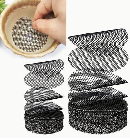 50 Pcs Round Mesh Mats for Plant Potting Gardening Plant Mesh Mats Bonsai Flower Drainage Hole Screen Bonsai Pot Bottom for Gardening(Diameter 4.5cm*50 Pieces) - color: Diameter 4.5cm*50 Pieces