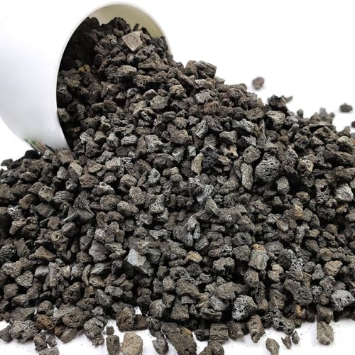 Black Horticultural Lava Rocks for Plants, 5lb Succulents Cactus Bonsai Soil Volcanic Rocks for Aquarium Outdoor Decorative Stones for Craft Projects, Vase Fillers - color: Black Lava Rock, size: 5 Pounds