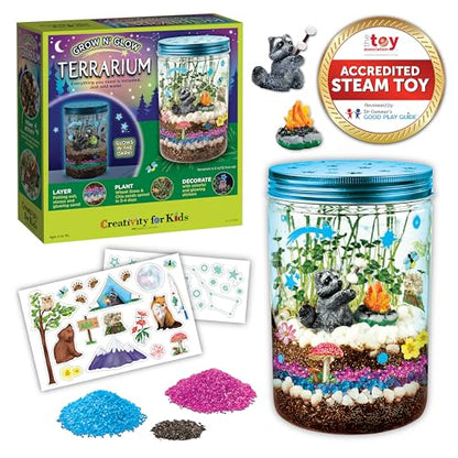 Creativity for Kids Grow 'N Glow Terrarium Kit - Educational Science Kits | Screen Free Summer Fun Activities | Gifts for Boys and Girls | Craft and STEM Projects (Ages 6+)