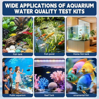 9 in 1 Aquarium Test Strips, 100 Count, Fish Tank Water Test Kit for Freshwater & Saltwater,