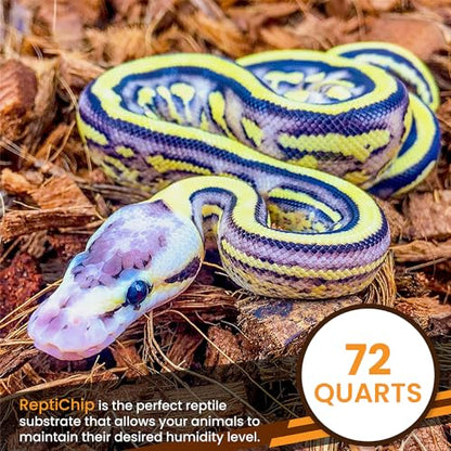 ReptiChip Reptile Substrate Coconut Chip Bedding 72 Quart Compressed Organic Coco Husk Block for Snake Habitat, Ball Python Terrarium, Turtle Tanks, Tortoise Enclosure - size: 1 Breeder Block
