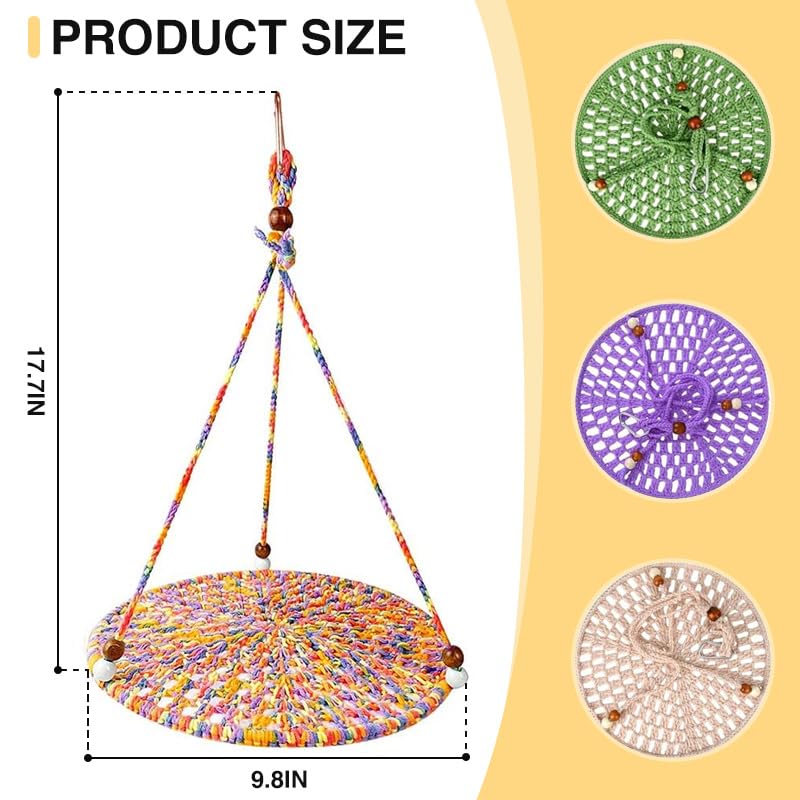 Reptile Hammock, Reptile Hammock Swing Hanging Bed for Bearded Dragon Lizard Snake Gecko Chameleon Parrot Hamster Small Pets （9.8"*17.7" Multicolor） - color: Multicolor