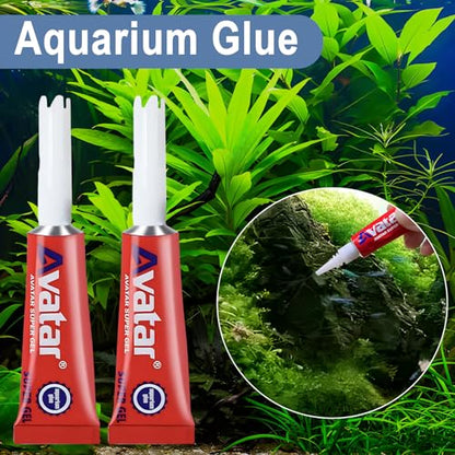 EIGTWEN 3pcs Aquarium Glue for Plants and Rocks, Reef Glue,Safe & Non-Toxic - size: 3 pcs