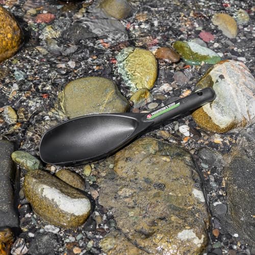 ASR Outdoor 12.5 Inch Prospecting Large Sand Scoop Plastic Trowel for Metal Detector Gold Panning, Black - color: Black