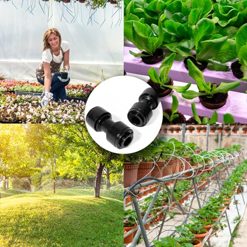 30 Pack Quick Connect 1/4" Drip Irrigation Coupling Connectors, Universal Straights Fitting for 1/4 Inch Irrigation Tubing, Leak Free Fittings for Sprinkler or Drip Irrigation System - size: 30PCS 1/4" Coupling Connectors