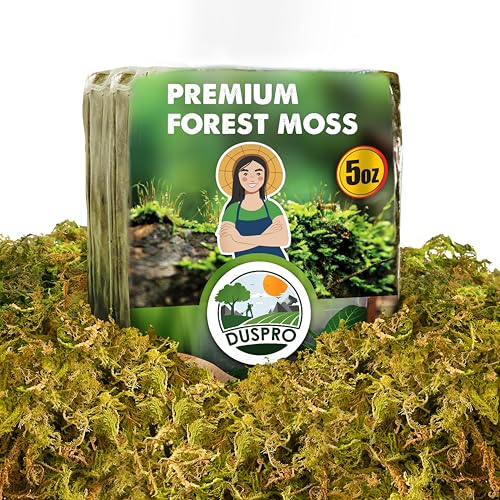 5 Oz Real Dried Forest Moss for Potted Plants, Plant Propagation | Hand-Picked & Clean, Easy to Rehydrate, Balanced Moisture, Forest Orchid Moss for Potting Mix,Moss Soil Cover for Houseplants - size: 5 Oz