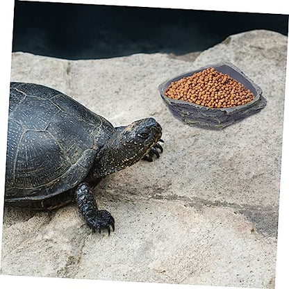 Reptile Feeding Bowl Resin Reptile Supplies Lizard Food Storage Container Tortoise Water Feeder