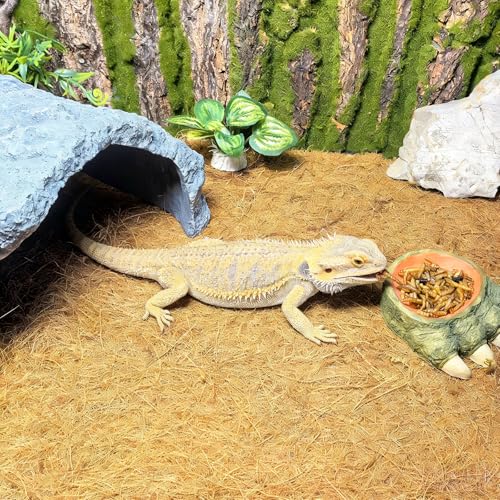 Hamiledyi 118x11.8in Reptile Carpet Coconut Fiber Substrate Large Snake Bedding Coco Liner Roll Mat for Bearded Dragon Tortoise Lizard Habitat Pad Garden Decoration - size: 11.8x118inch