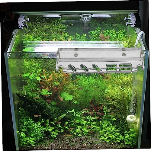 LIOOBO Aquarium Cleaning Tool Holder Acrylic Water Grass Stand Fish Tank Organizer