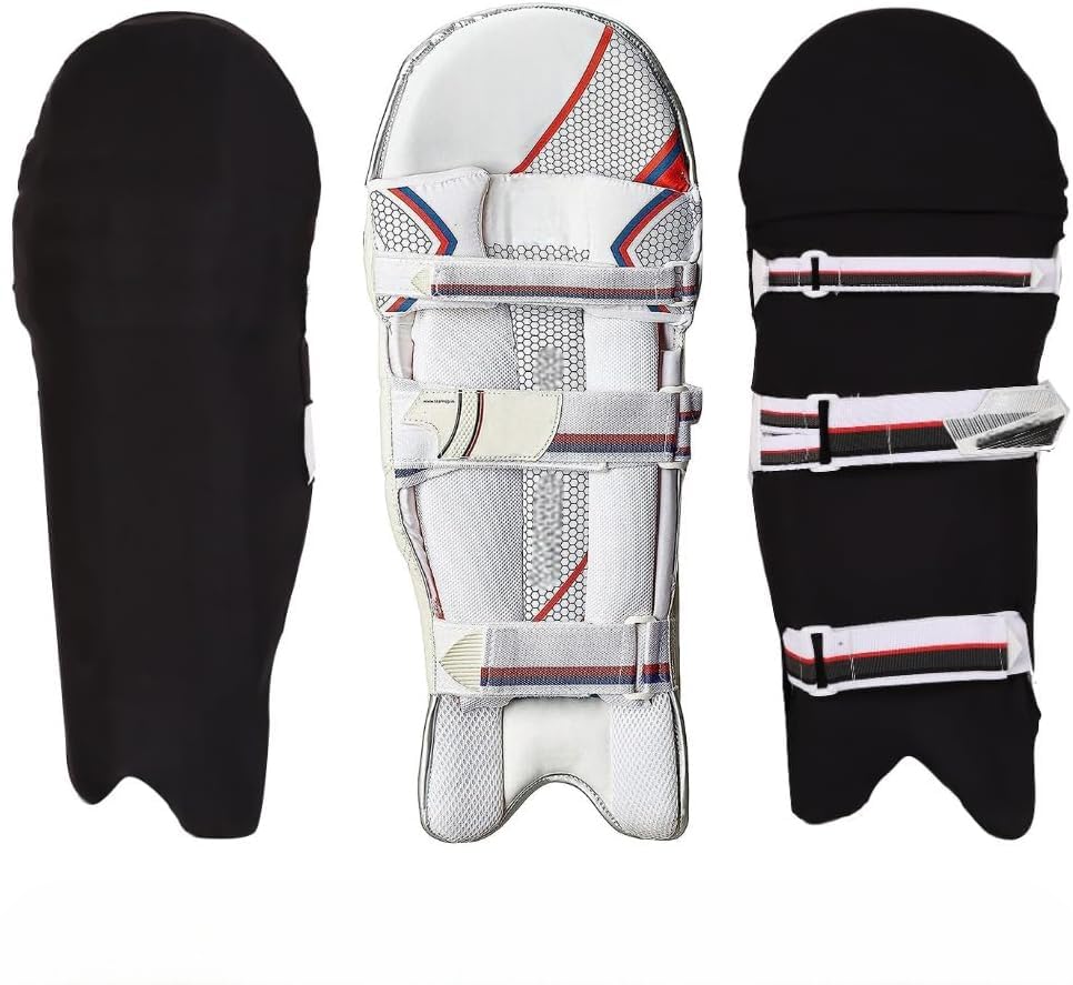 KNK Cricket Batting Pad Covers, Universal Youth and Adult Fit, Pair - color: Black