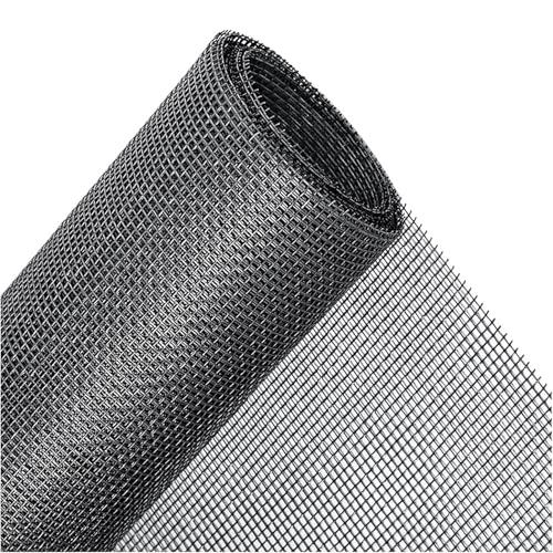 RLECS 5PCS Rectangular Flower Pot Drainage Mesh Pad 7.9x11.8inch Black Plastic Eye Mesh Suitable for Embroidery Canvas and Miniature Model Windows
