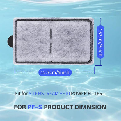 18 Packs PF-S Aquarium Replacement Filter Cartridges Compatible with Top Fin Silenstream PF10 Power Filters Fish Tank Filter Cartridge - size: 18 Packs