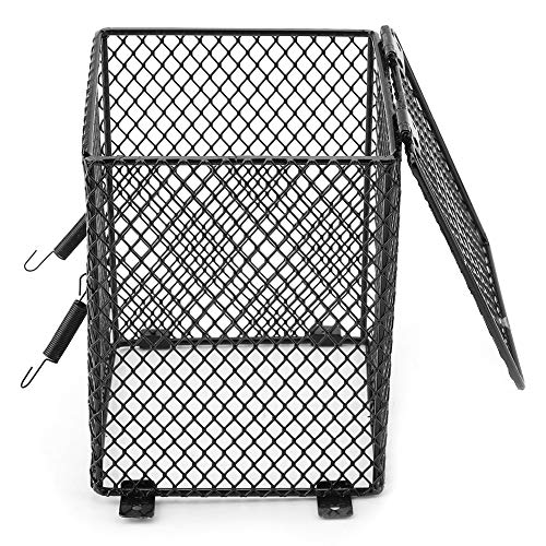 Reptile Lamp Cover, Heater Guard Heat Protector Anti Scald Cover Mesh Cage Heating Lampshade Ceramic Light Bulb Enclosure for Terrarium Chameleon Lizards Snakes (Square) - size: square